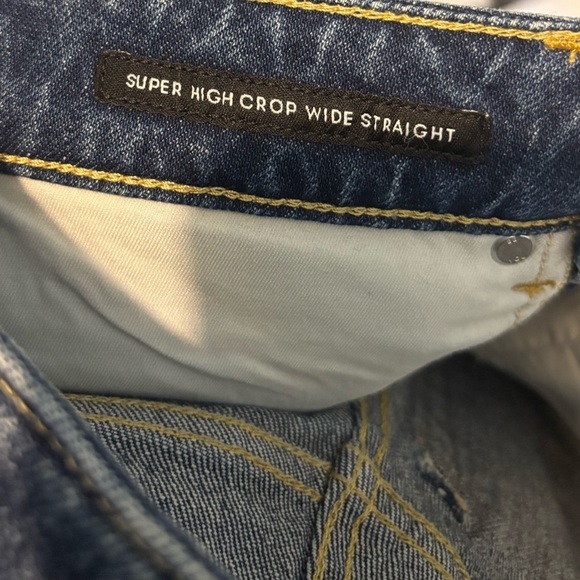 NWOT Free Assembly Cropped Wide Leg Blue 4 - Picture 3 of 3